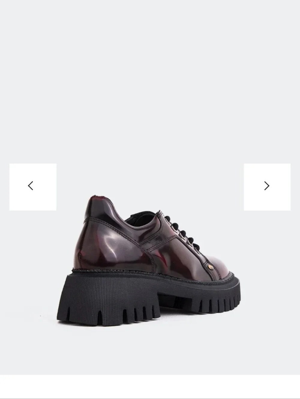 L'Intervalle Sheeran Burgundy Leather Chunky Lug Sole Platform Oxfords EU 39